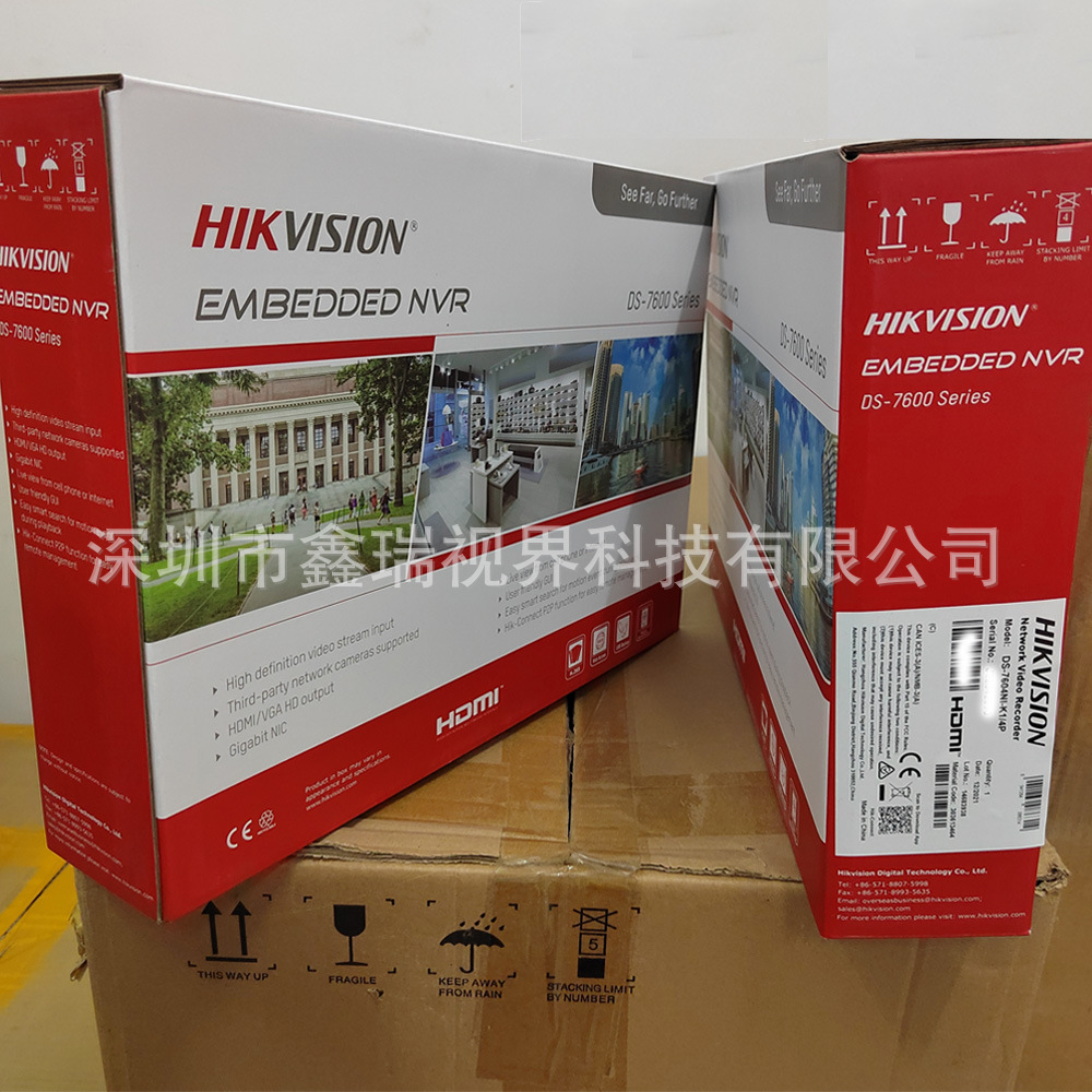 海康原装英文版DS-7608NI-K2-8P录像机