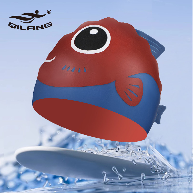 Sombreros de baño para niños impermeables para niños no estrangular lindos sombreros impermeables de silicona de dibujos animados sombreros de baño para bebés protectores de oído profesionales