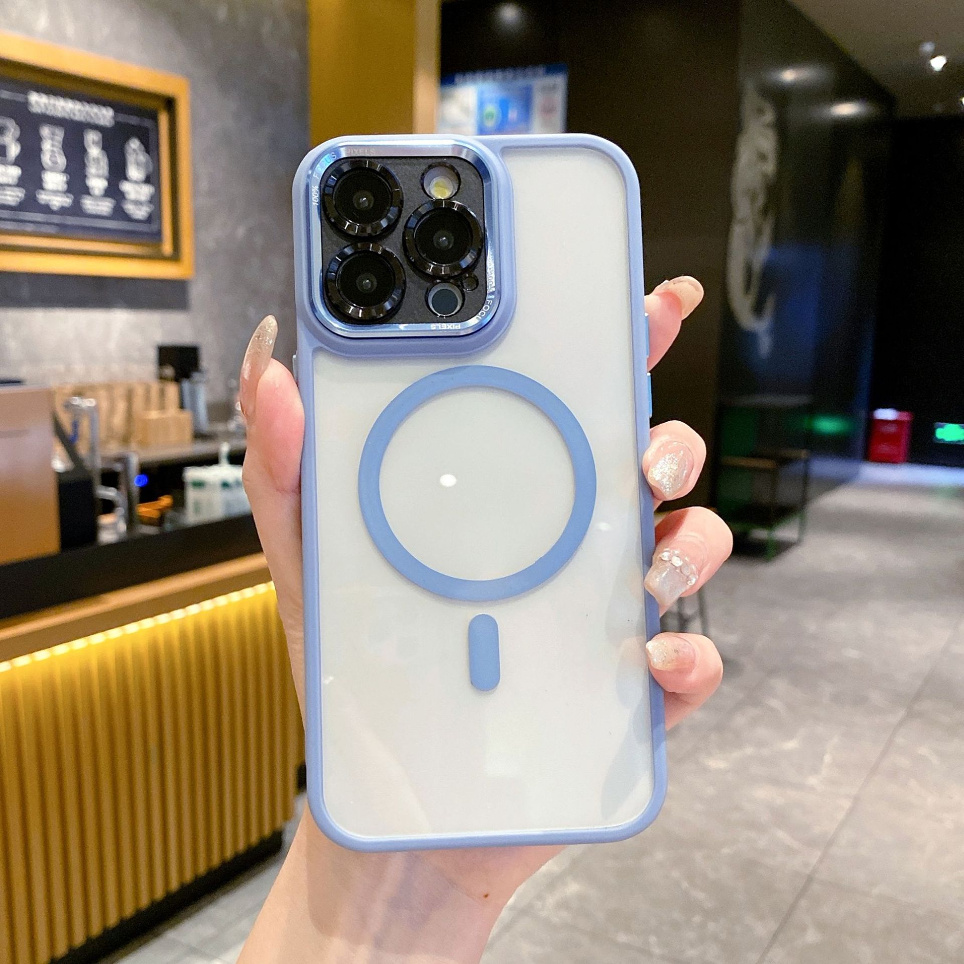 Nuevo modelo de funda magnética de precisión con orificio tipo ojo de águila, compatible con iPhone 17 Pro Max, funda protectora rígida transparente para Apple 16.