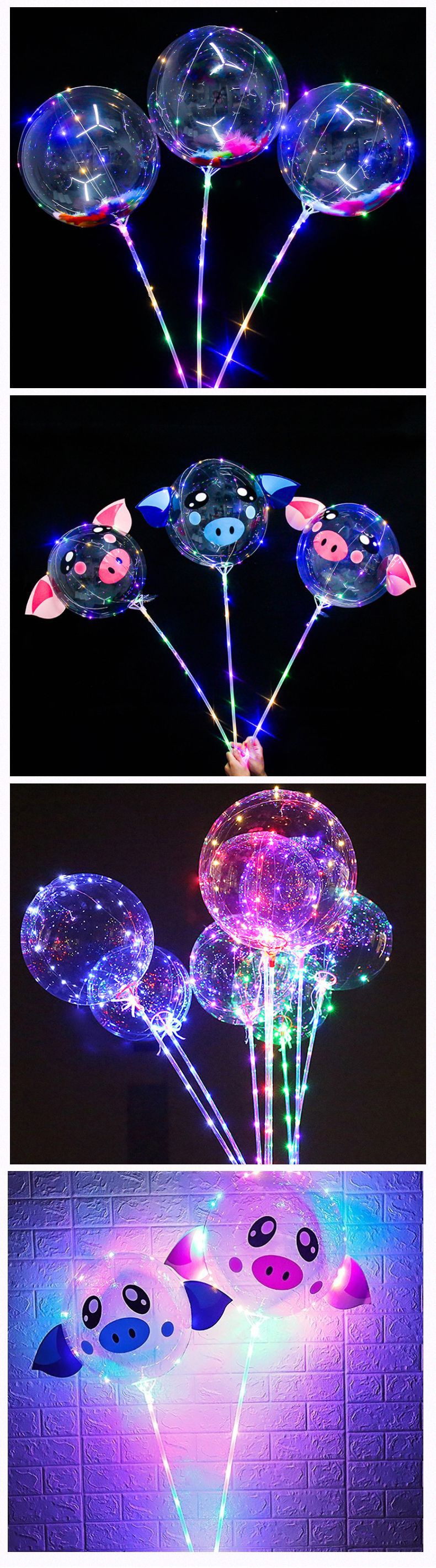 网红波波球发光气球批发地摊夜市气球地推节万圣节透明卡通气球详情12