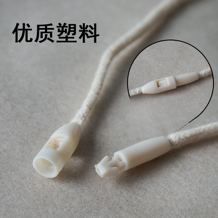 大号子弹头吊粒吊绳粗蜡绳吊牌绳粗棉绳吊扣挂线粗涤绳商标标签绳