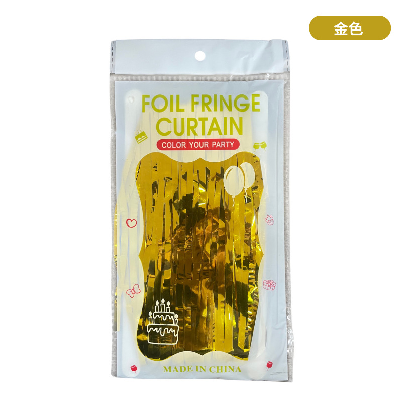 Meizhihai1 * 2 M raya colorida brillante lluvia cortina de seda Navidad boda etapa cumpleaños Fondo diseño props