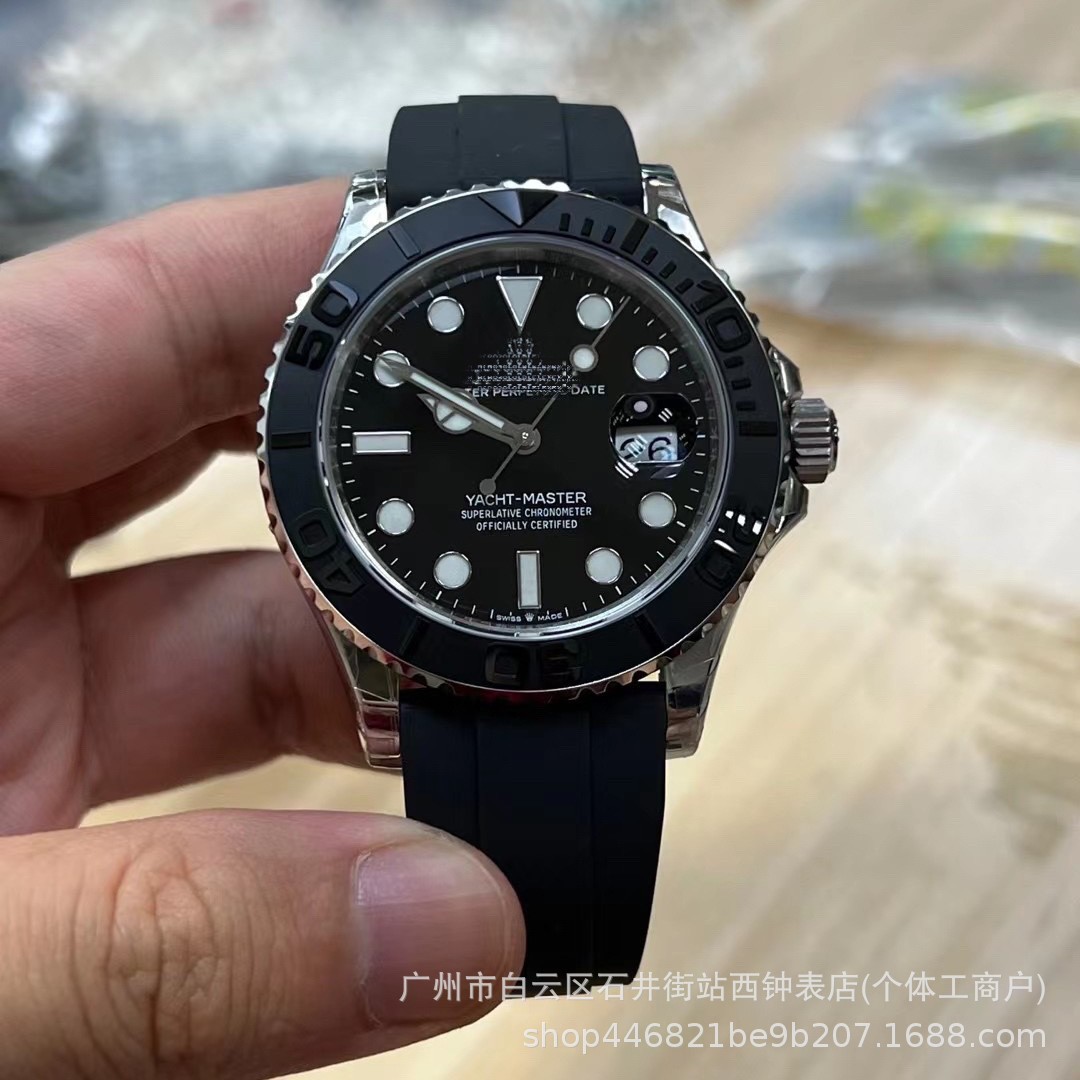 速卖通Watch游艇名仕40m白金游艇劳家3235机芯金游艇自动机械男表
