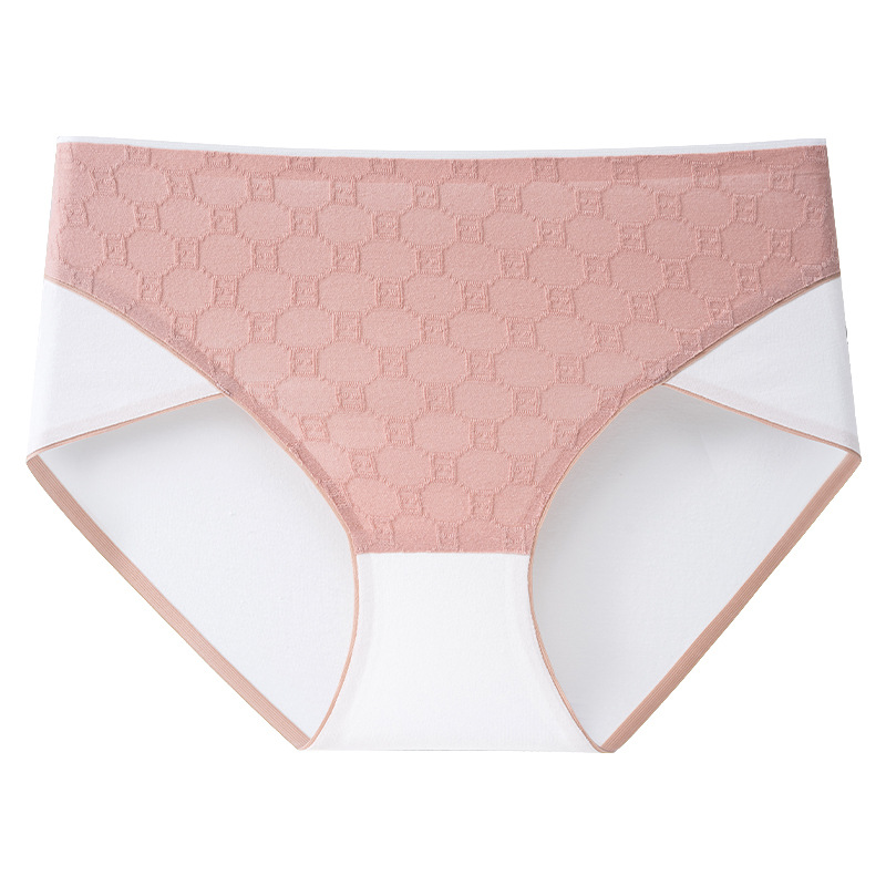 Algodón de las mujeres Mediados de cintura antibacteriano entrepierna triángulo pantalones cortos cabeza de algodón transpirable niñas más tamaño ropa interior sin costuras