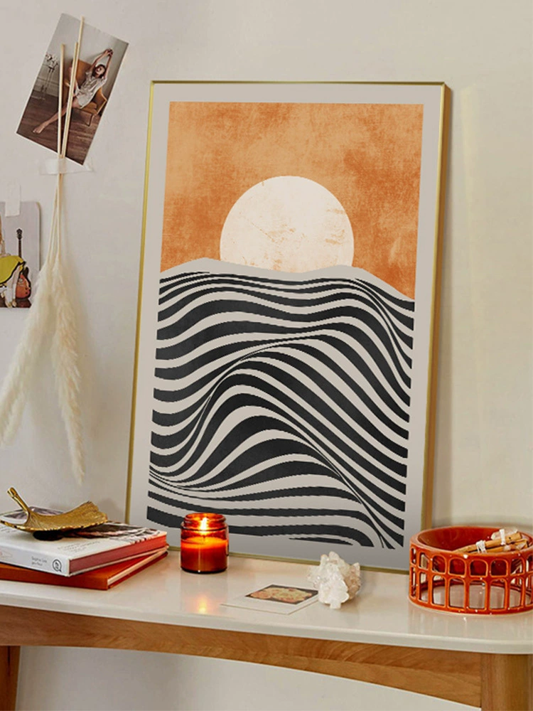 Легкая роскоши гостиная декоративная роспись абстрактная нишевое искусство спальня обувной шкаф телевизионный шкаф столешница маятник сетка красная подвесная живопись