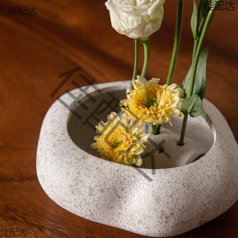 Jianshan Flower Arrangement Flower Pot Japanese Ceramic Vessel Handmade Stoneware Ohara School Flower Arrangement Chinese Zen Desktop Decoration