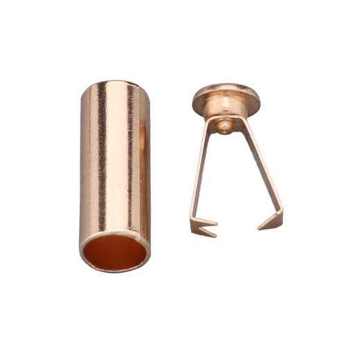 Metal tail clip, cylindrical straight-barrel bell-shaped design, lanyard-compatible hoodie and pants anti-slip buckle, hood rope/cord clamp