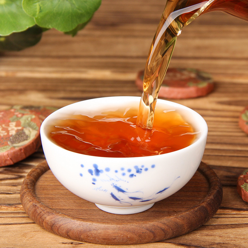 コーヒープーアル雲南孟海プーアル茶小粒濃縮コーヒー豆強い風味の小さなスライス熟茶小さな茶ケーキ卸売|undefined