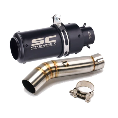 Motorcycle exhaust pipe: middle section tail throat tail - w