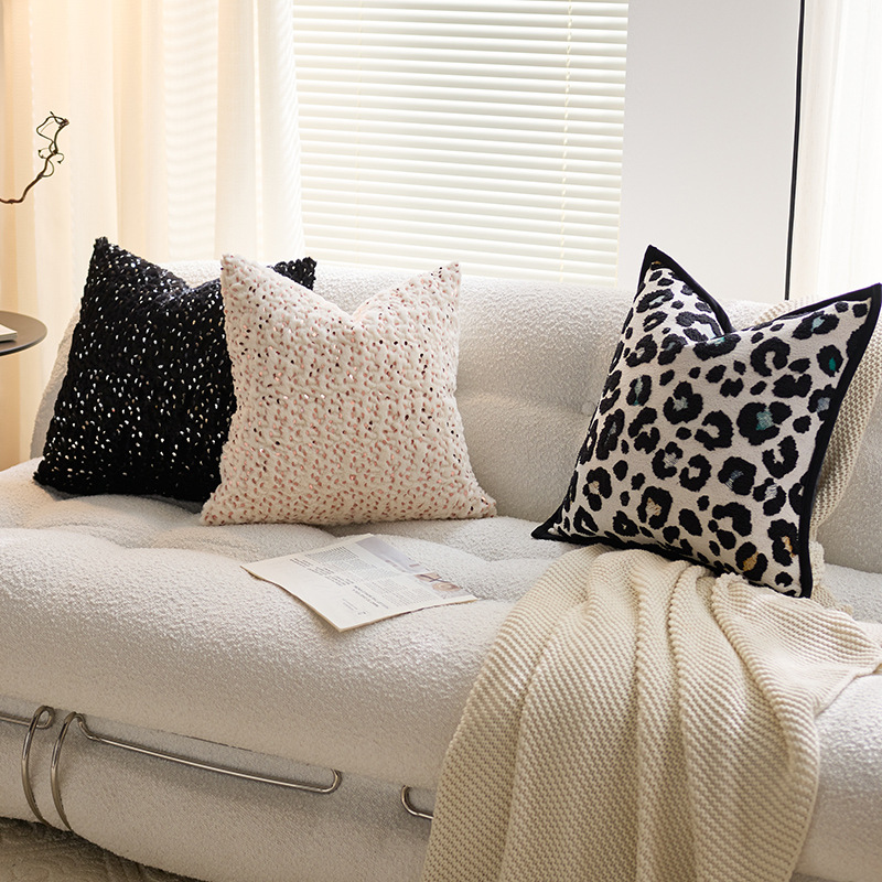 Moderno simple y de alta sensación almohada de lujo ligera almohada de tela nórdica cama sofá sala de estar almohada funda de almohada con núcleo