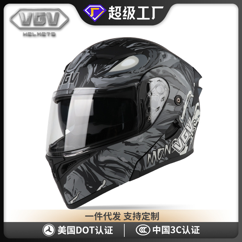 Casco de motocicleta personalizado certificado 3C para hombres y mujeres, casco de motocicleta de personalidad fresca, casco de seguridad DOT, Bluetooth