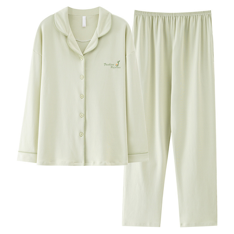 봄과 가을 여성의 봄과 가을 긴 소매 잠옷 세트 2025 신간 스타일 가을과 겨울 느슨한 카디건 홈 옷