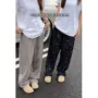 新款水洗男女直筒休闲裤