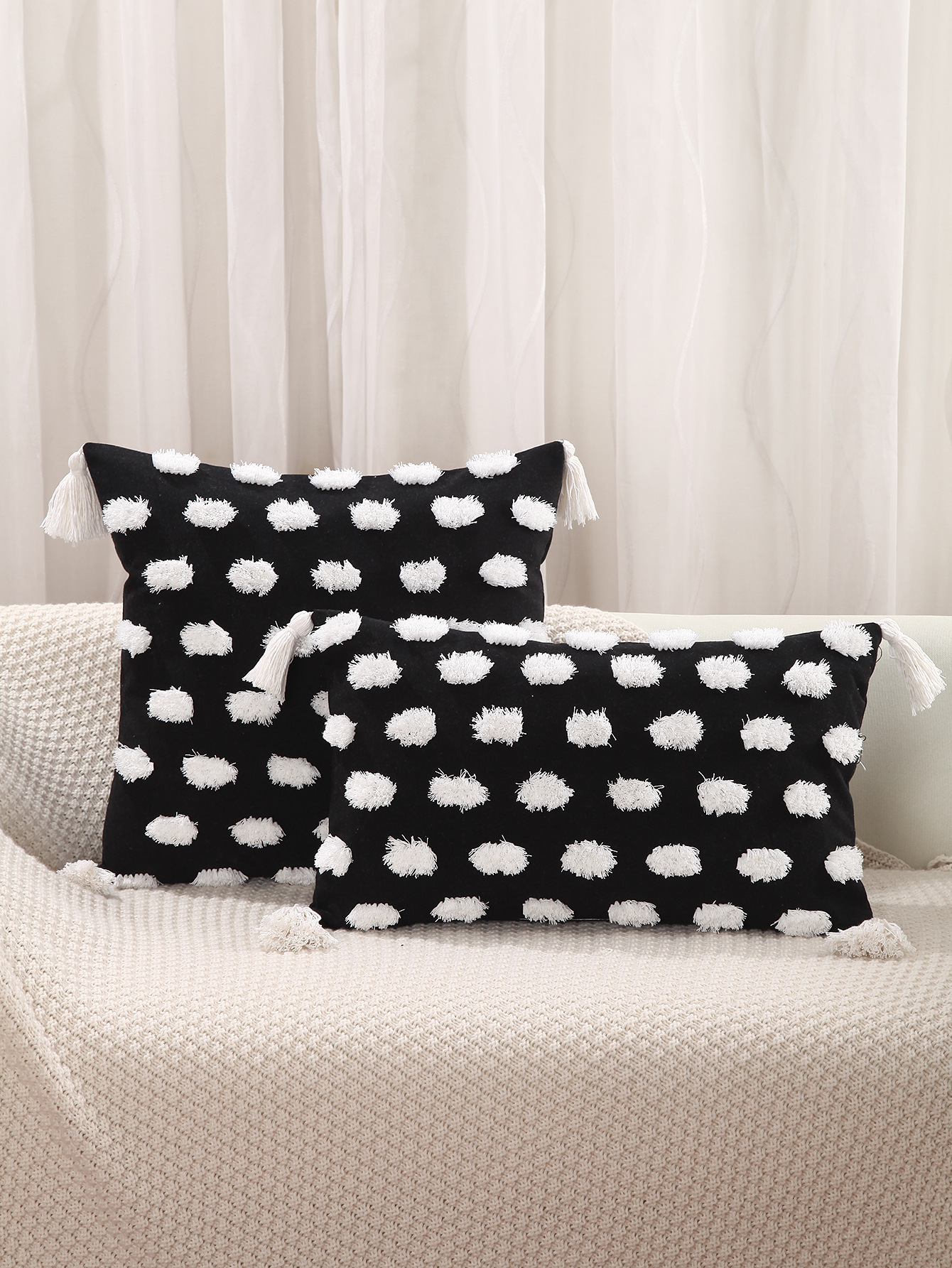 Pastoral Geometric Cotton And Linen Pillow Cases display picture 4