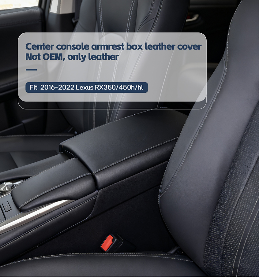 Suitable for 16-22 Models of Lexus Rx350/450Hl Armrest Box Leather Cover, Car Interior, Cross-Border Special Use