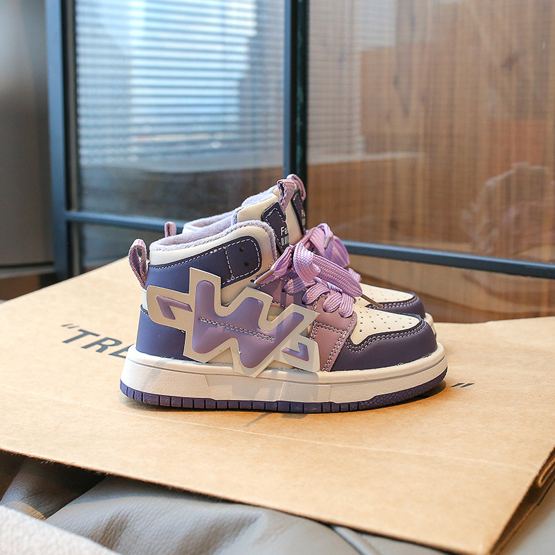 2024 Winter Kinder Board Big Zunge High Top Sport Männer Frauen Samt und Baumwolle warm, modische Lauf_voghion.com