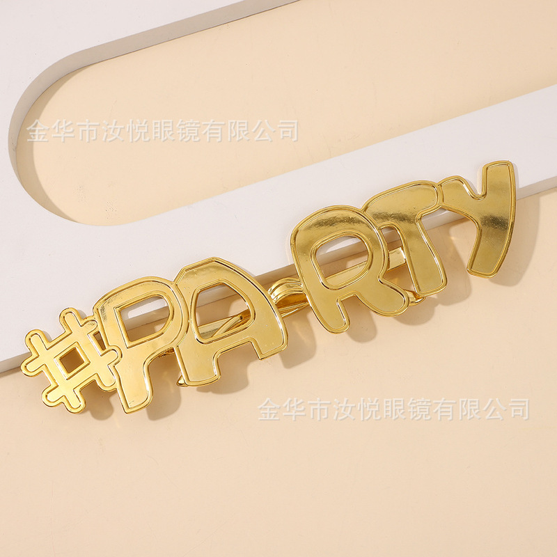 クリエイティブなパーソナライズされたレターシェイプメガネクロスボーダー面白いメガネ誕生日ダンス写真装飾小道具パーティーメガネ|undefined