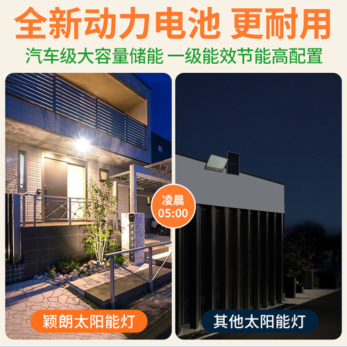 Yinglang Solar Lamp for Home Use, New Model Outdoor Courtyard Waterproof LED Super Bright Lighting Street Lamp with Automatic On at Dark