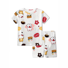 一件代发儿童短袖套装 夏季a类女童衣服宝宝服装卡通字母2025童装