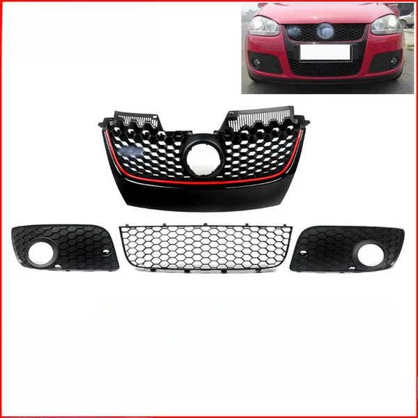Applicable to Volkswagen Golf 5 medium mesh GTI 06-09 Jetta MK5 front bumper medium mesh grille lower mesh