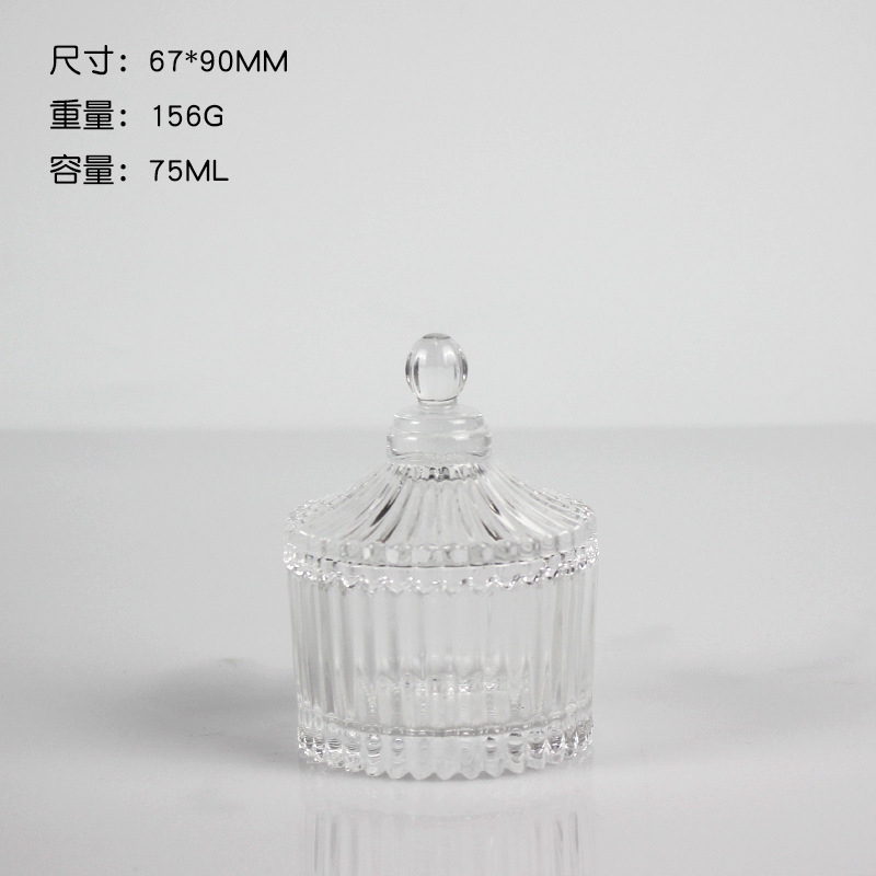 Creativo mongol bolsa de aromaterapia taza DIY vela con tapa sala de estar candelabro de soja frasco de vidrio en stock jar