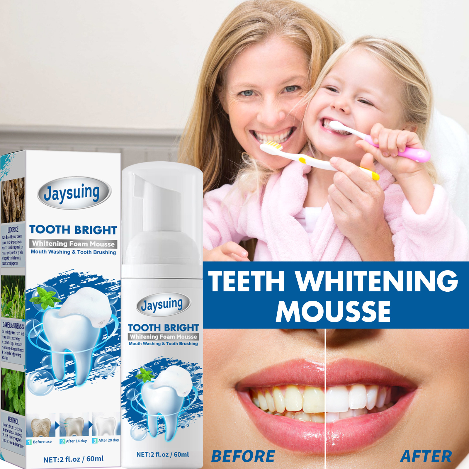 Jayswing Mousse toothpaste tartar, bad breath, beautiful teeth, portable foam toothpaste, oral cleaning_voghion.com