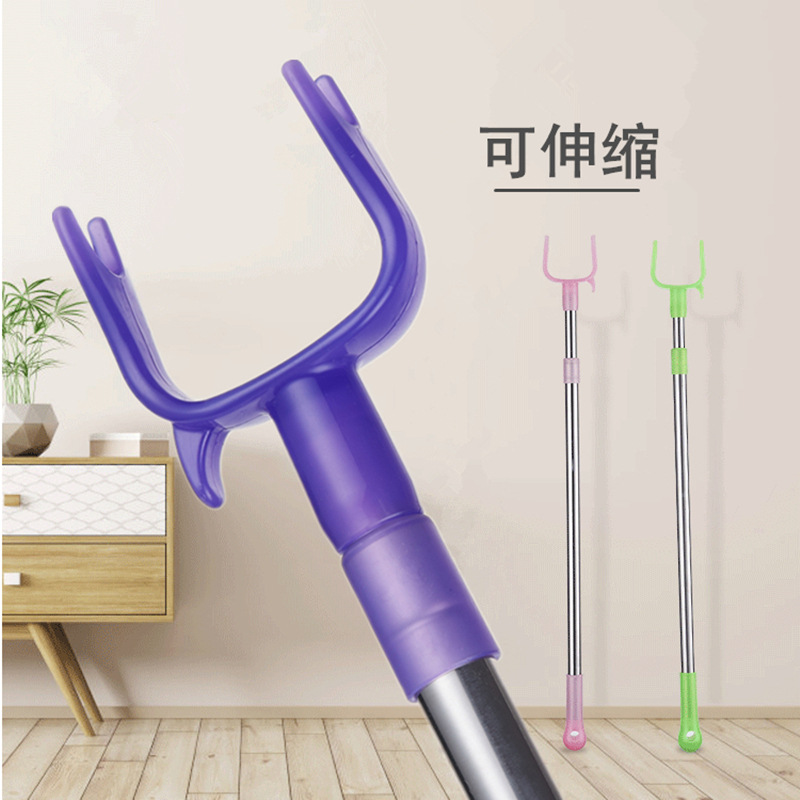 撑衣杆家用不锈钢伸缩衣叉加长取衣服杆晒衣挂衣挑衣晾衣杆棍丫叉