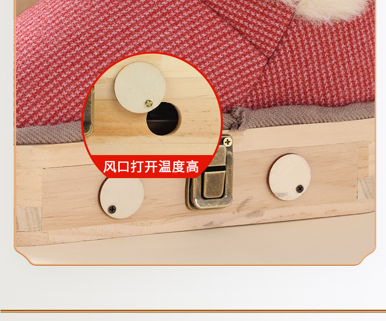 Moxibustion Shoes Wooden Foot Warming Device Walkable Foot Moxa Box for Home Winter Use quality and texture