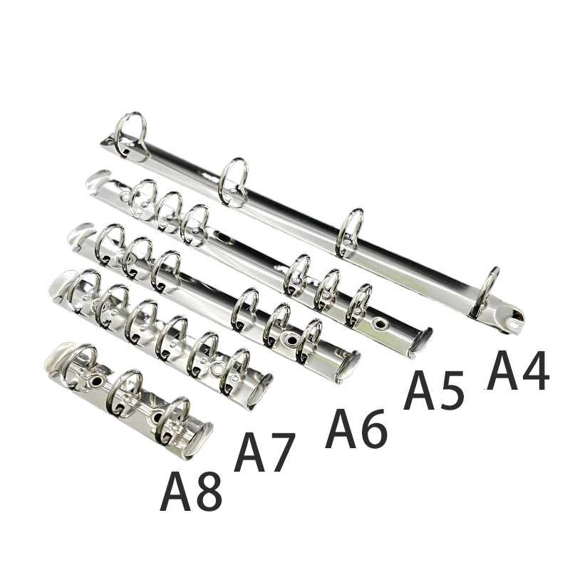 (2개) 샘플 6 구멍 바인더 바인딩 금속 클립 폴더 사무실 문구 보관 사무용품