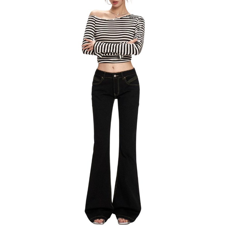 Denim Factory Customized Oemodm Jeans for Women New American Modern Sexy Slimming Look Floor-Length Low Waist Denim Factory Customized Oemodm Jeans for Women New American Modern Sexy Slimming Look Floor-Length Low Waist