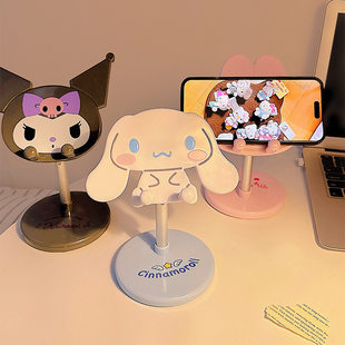 2025 New Sanrio Melody Cinnamon Dog Kurome Student Dormitory Cute Mobile Phone Holder for Watching Dramas and TV