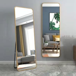 Full-Length Dressing Mirror for Home Use, Floor-Standing Mirror, Wall-Mounted Mirror for Girls' Bedroom, Makeup Wall-Mounted Three-Dimensional Large Fitting Mirror