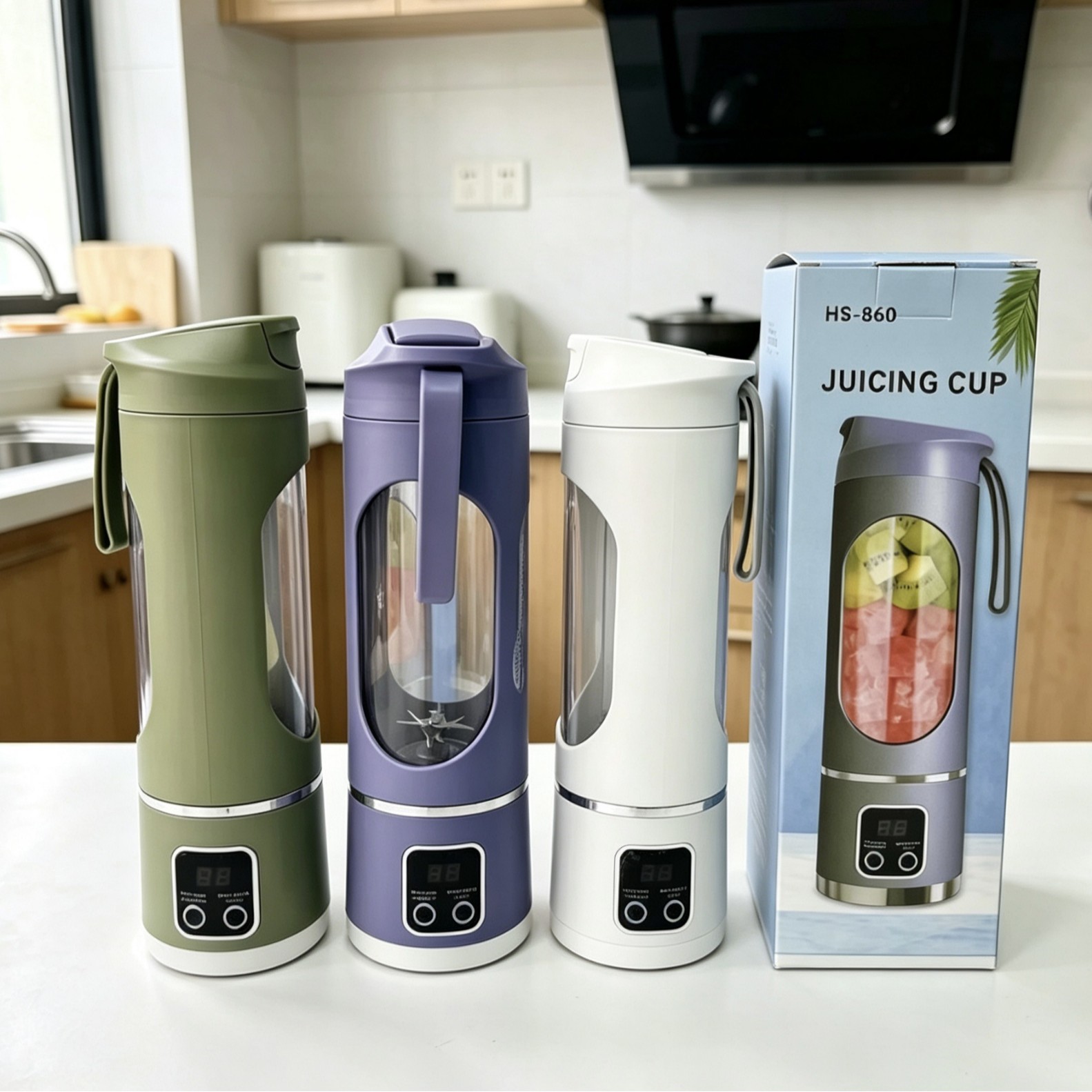 Cross-border Portable Rechargeable Fruit Juicer with Pulp and Juice Separator Electric Mini Blender Cup Practical Small Home Appliance