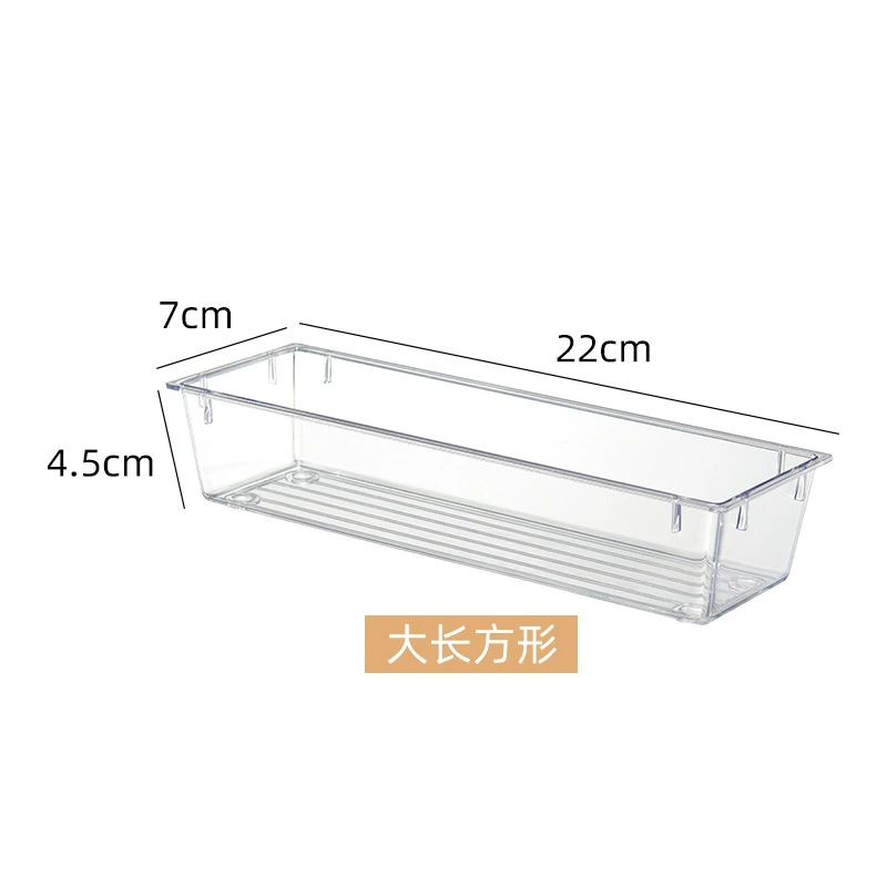 Stackable Clear Drawer Organizer Box, PET‑Free Plastic, Multipurpose Kitchen & Cosmetic Storage