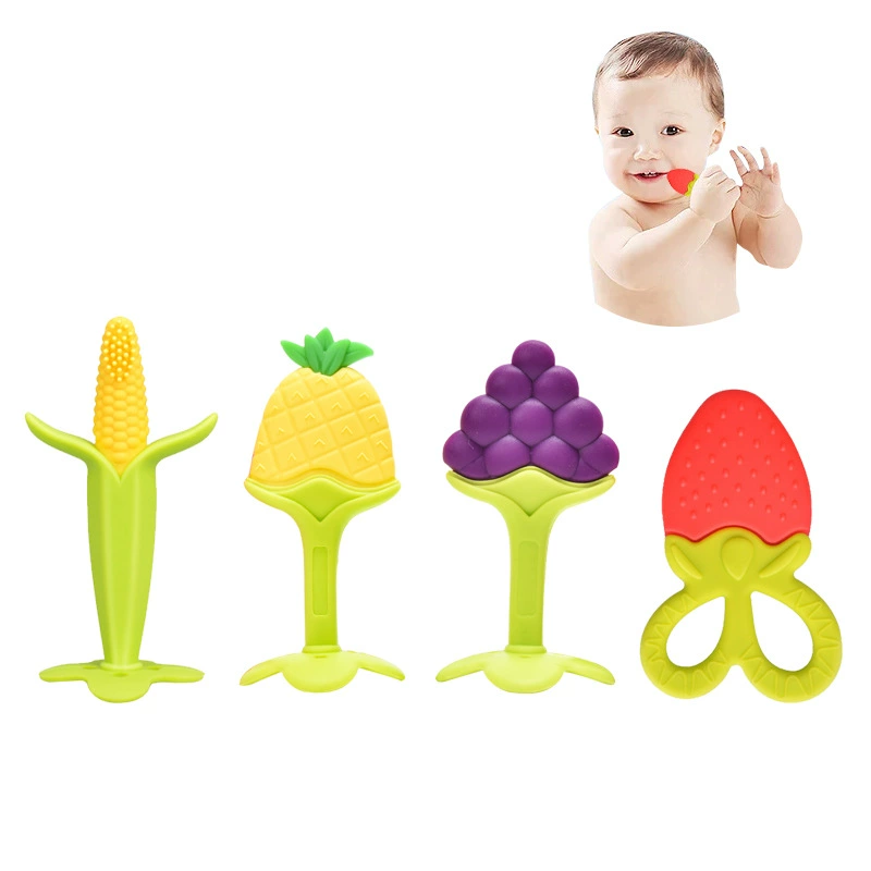 Children's silicone three dimensional fruit teether, Amazon