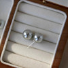 Advanced retro earrings from pearl, silver 925 sample