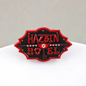Hell Inn Metal Enamel Brooch Anime Logo Badge Anime Peripheral Accessories for Backpacks and Clothing