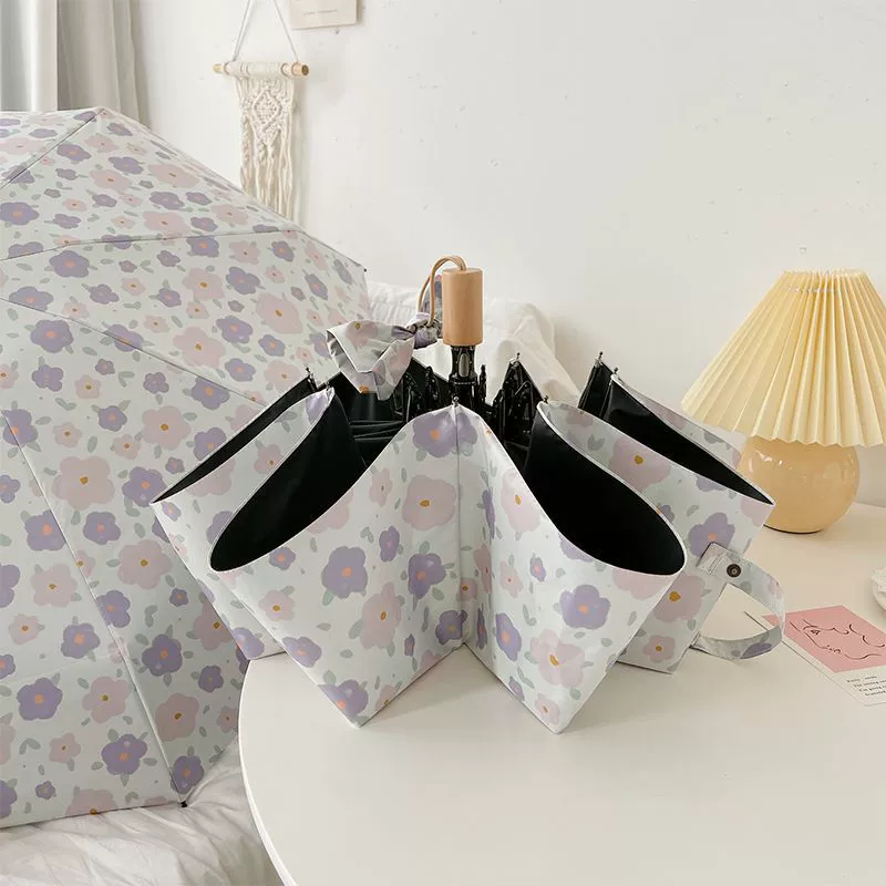 Fresh cute umbrella solar-powered, sun protection