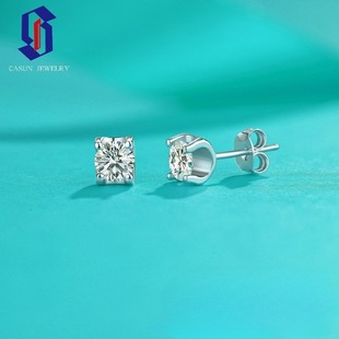Source Factory Directly Supply Moissanite Classic Cow Head Earrings Female S925 Pure Tremella Jewelry to Send Family to Friends
