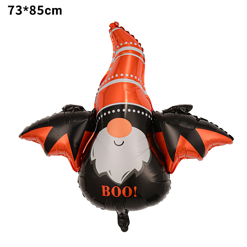 Globo de película de aluminio de Halloween nuevo tema de bruja de dibujos animados calabaza fiesta de Halloween diseño de globos en forma de fantasma