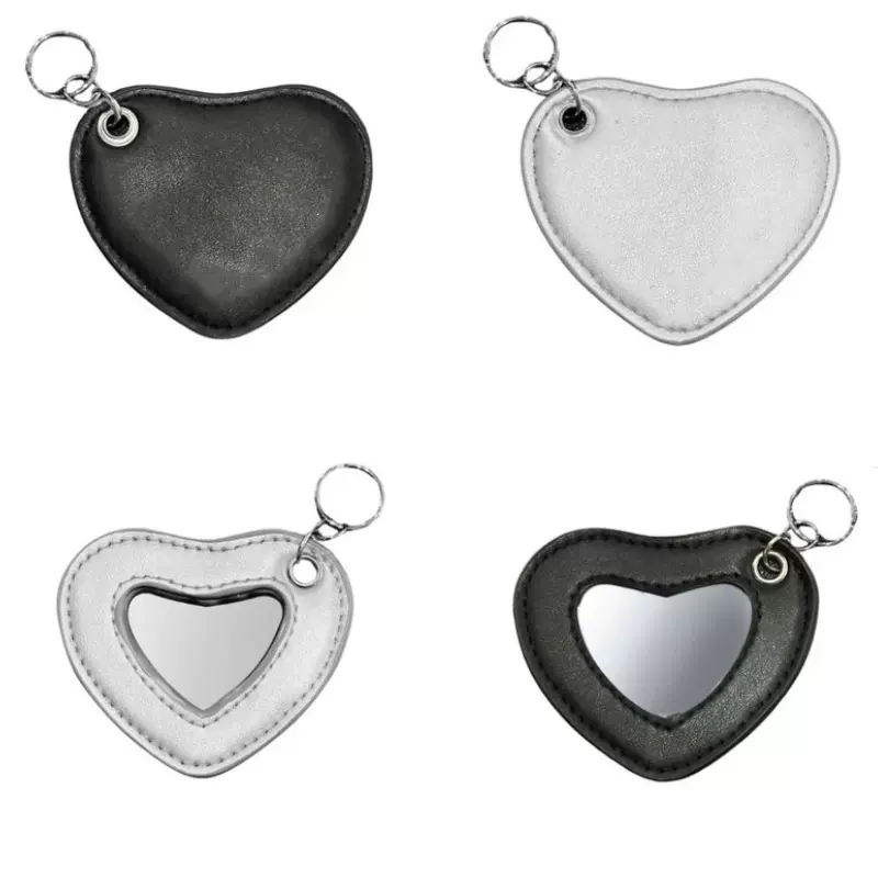 ins风爱心镜子挂件随身小美颜镜子可挂包包钥匙扣 补妆自拍超方便