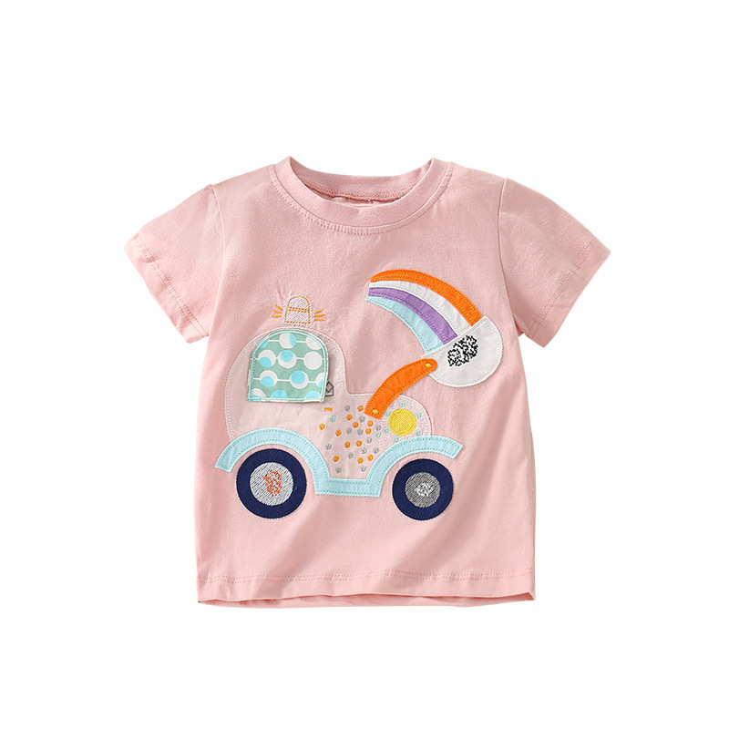 Malwee niñas de manga corta verano nuevos niños casual cuello redondo camisa niños camiseta estilo occidental top
