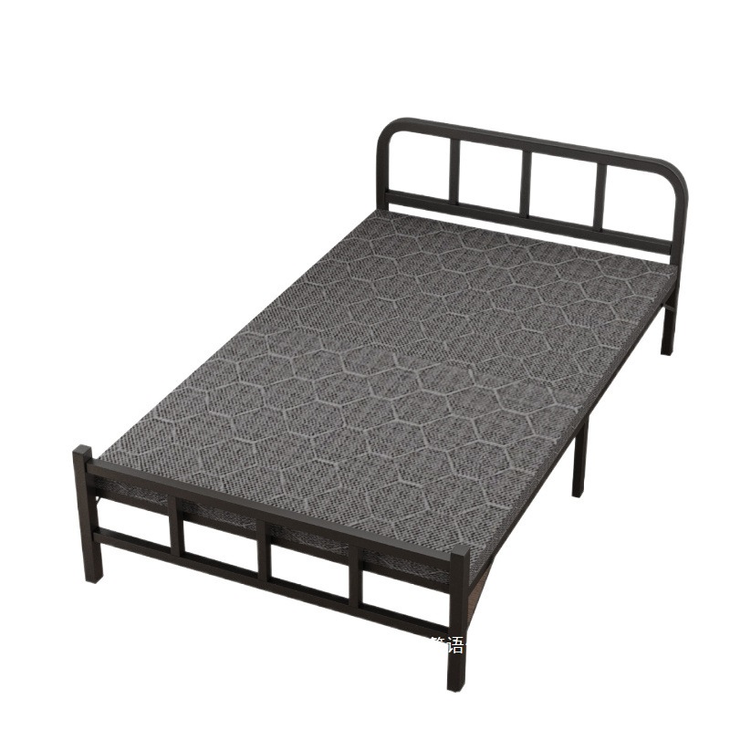 Fábrica directa de cama plegable simple cama acompañante doméstica simple cama de hierro siesta cama de dormitorio placa dura cama de almuerzo cama