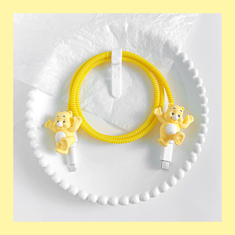 발 노란 곰 보호 버클 (데이터 라인 세트)