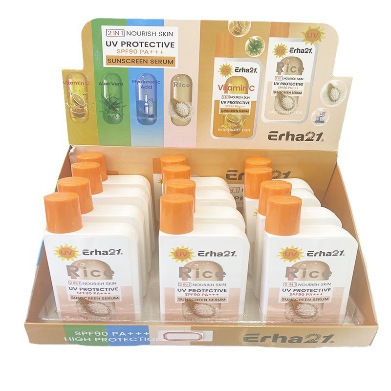 Crema de Esencia Protectora Solar 2 en 1 SPF60, Blanqueamiento e Hidratación, para Rostro y Cuerpo