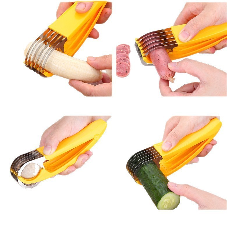 现货香蕉切片器青瓜切片器火腿肠切片工具肉丸切片器 水果分割器|undefined