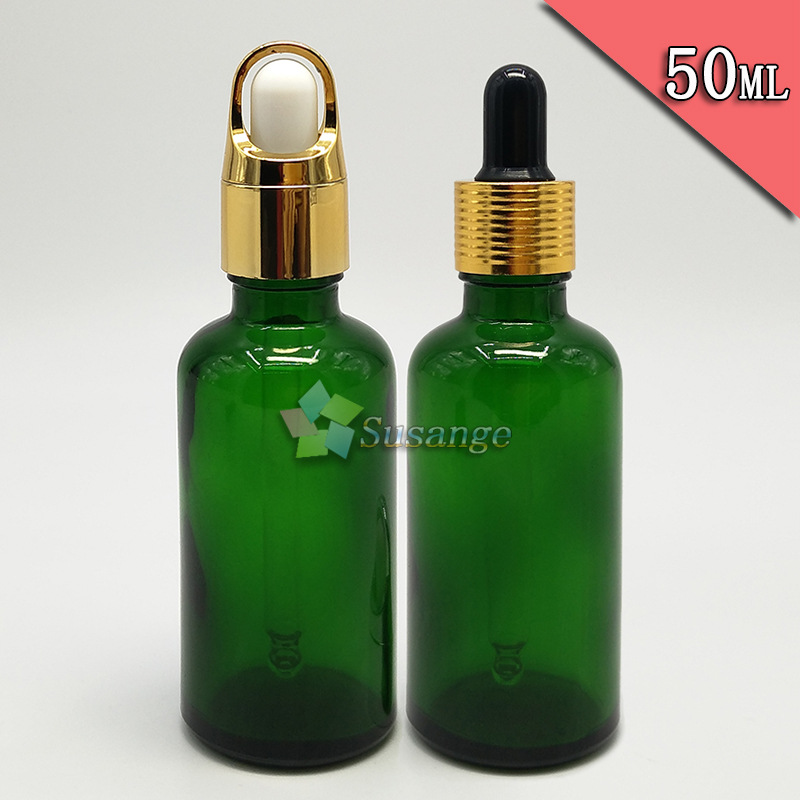 50ml绿色精油瓶 玻璃瓶 滴管瓶分装瓶 化妆品瓶 精华液瓶 乳液瓶
