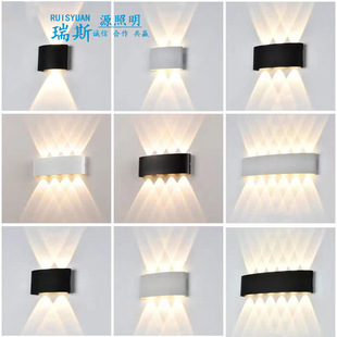 Outdoor Waterproof Led Wall Lamp Up and Down Light Outdoor Wash Wall Lamp Creative Simple Courtyard Pillar Balcony Indoor