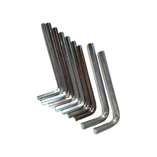 Factory supply L-shaped carbon steel wrench with nickel plating, extended hexagonal socket wrench, black hex wrench wholesale
