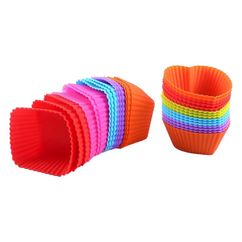 Molde para hornear taza de pastel tarta de gelatina pudín de silicona taza de marfen color macarons molde para hornear DIY